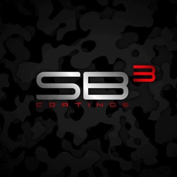 A black and red logo with the words sb 3 costings